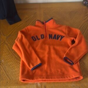 Old Navy Vibrant Orange Half-Zip Fleece